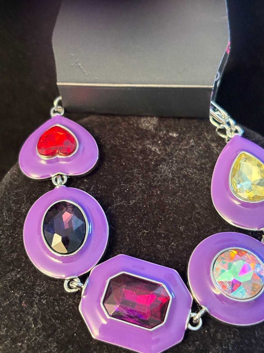 paparazzi Purple Multi-Gem Statement Bracelet